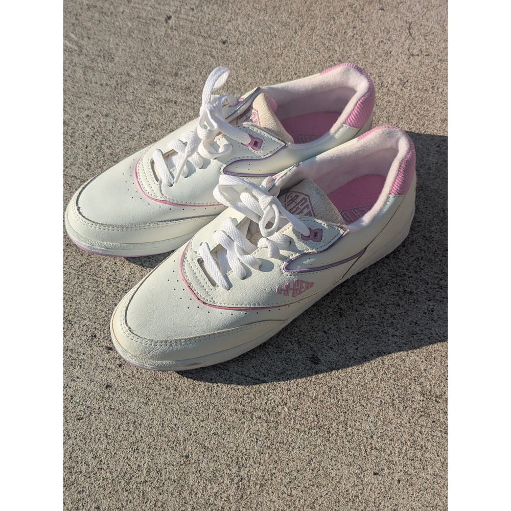 Vintage L.A. Gear White Leather‎ Running Shoes Sneakers Women's Size 9 Hip-Hop